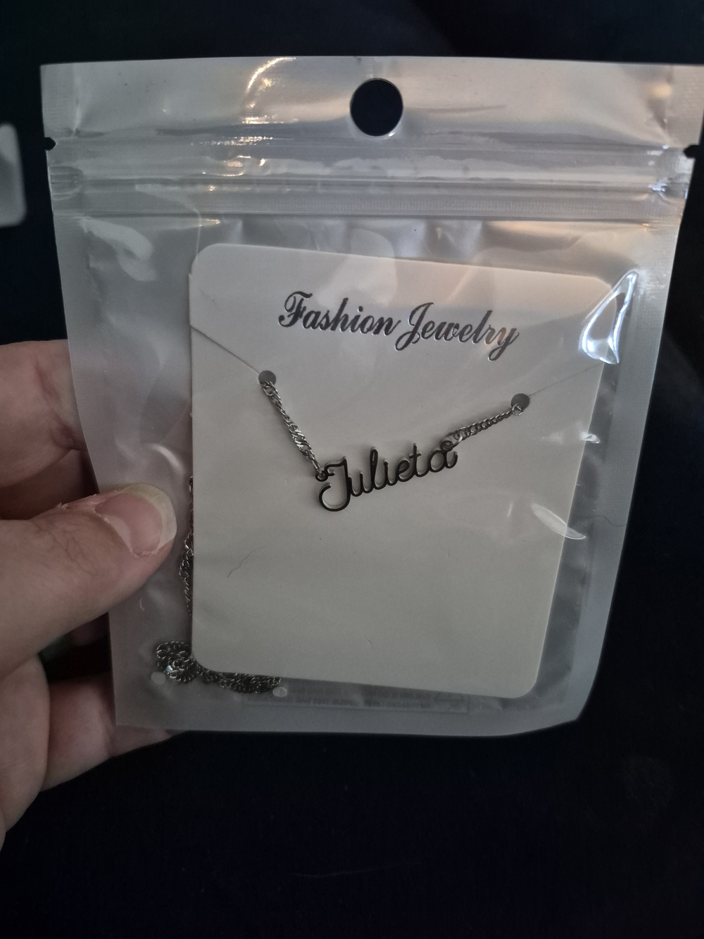 Julieta Silver Nameplate Necklace - Silver